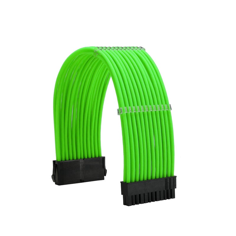 Formulamod Sleeve Extension Power Supply Cable Kit 18AWG ATX 24P+ EPS 8-P+PCI-E8-P with Combs for PSU to Motherboard/GPU (Green) - Image 3
